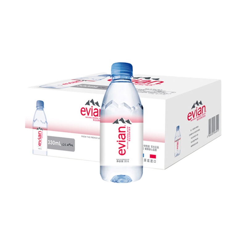 依云(Evian)天然矿泉水 330ml*24瓶 新老包装随机配送