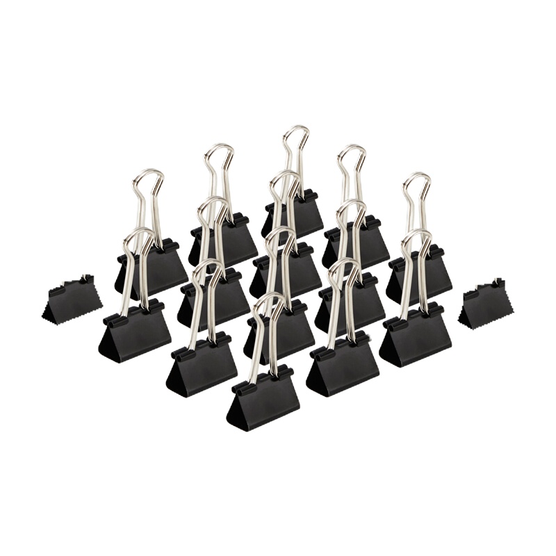 晨光 Eplus黑色筒装长尾夹ABS92735 25mm 单筒装 （起订量不足10筒不发货）