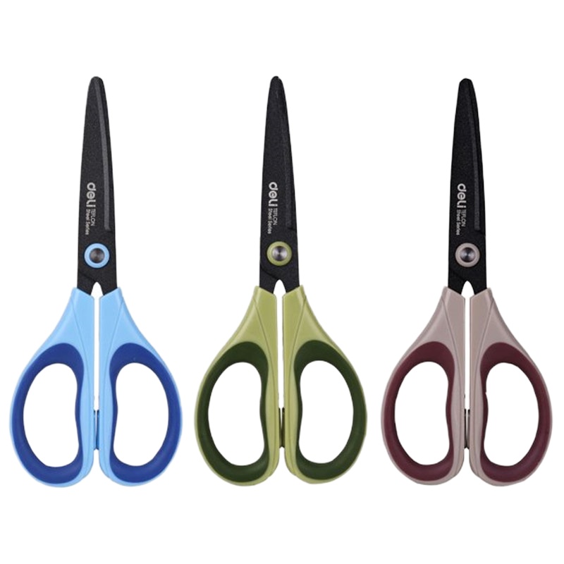 得力 YC 6055 特氟龙剪刀 合金不锈钢剪刀 办公剪刀