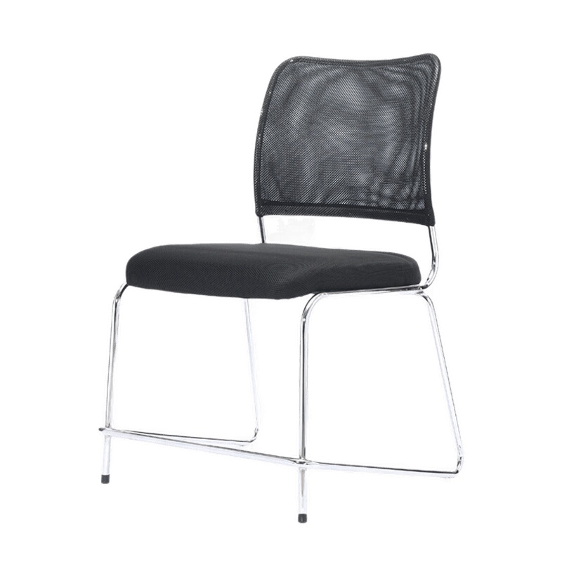 卓澳(ZHUOAO)电脑办公椅网布会议弓形椅子家用时尚休闲职员椅-黑网