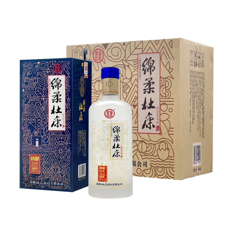 [酒厂自营]绵柔杜康精酿酒50度浓香型白酒 精酿500ml×6整箱装(配礼品袋)