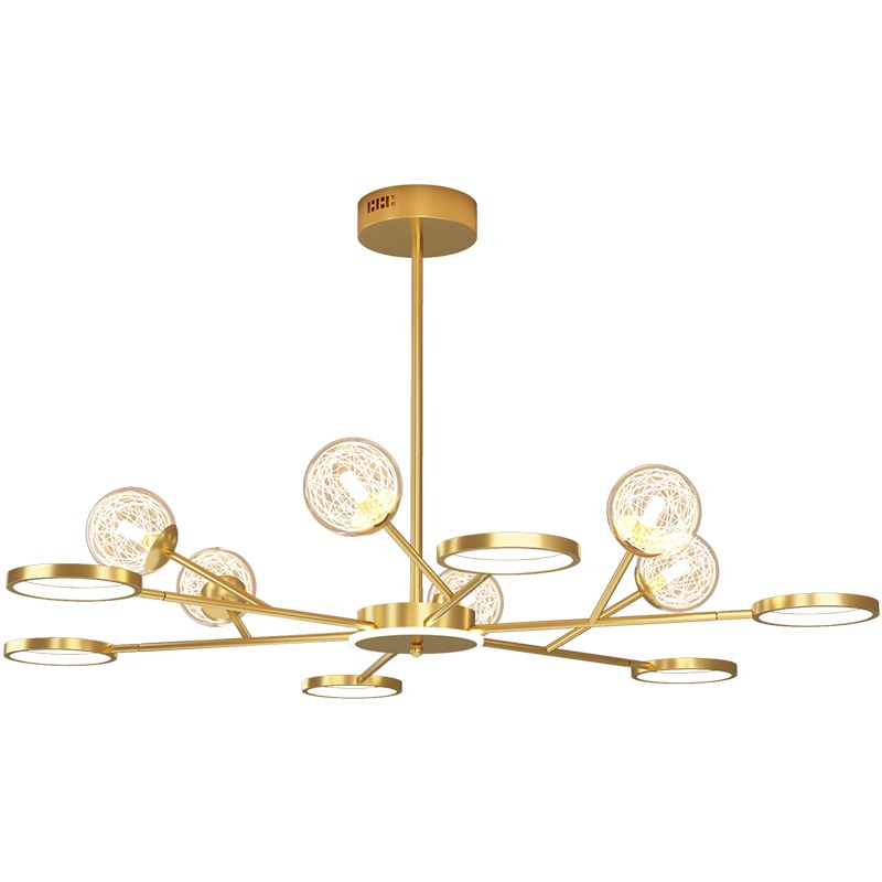 辛羽北欧客厅灯吊灯2021年新款轻奢灯具简约现代高档创意玻璃网红卧室餐厅吊灯大气金色灯饰