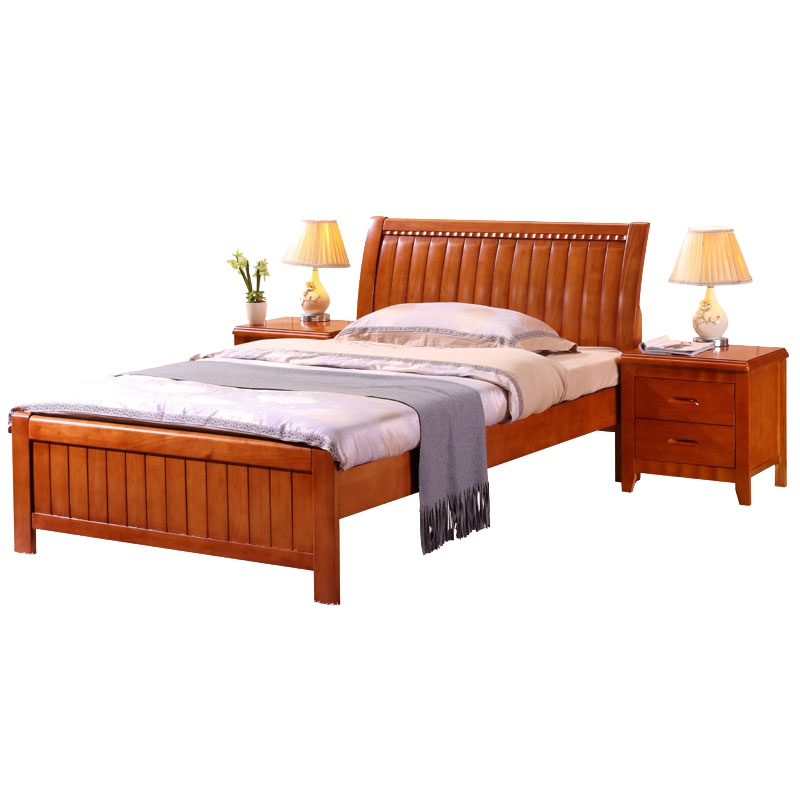 富和美(BNF)床实木床办公接待床实木床1.5米(床垫和床头柜选配)