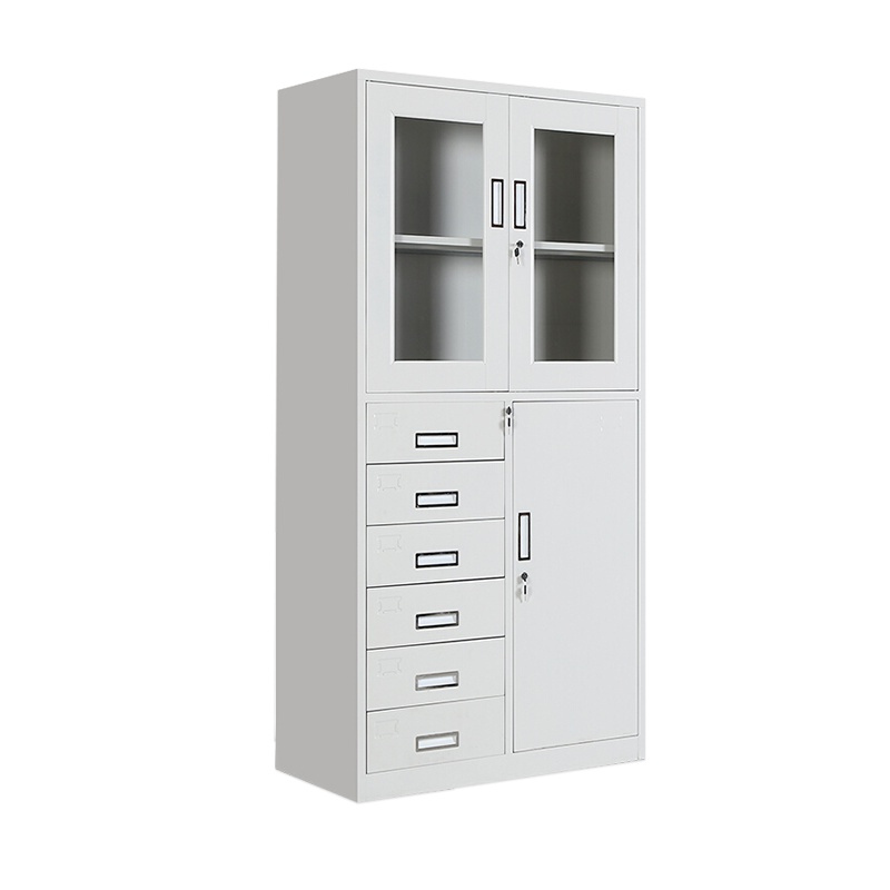 [红心家居]偏六斗柜器械柜钢制文件柜铁皮档案柜办公柜资料柜抽屉柜