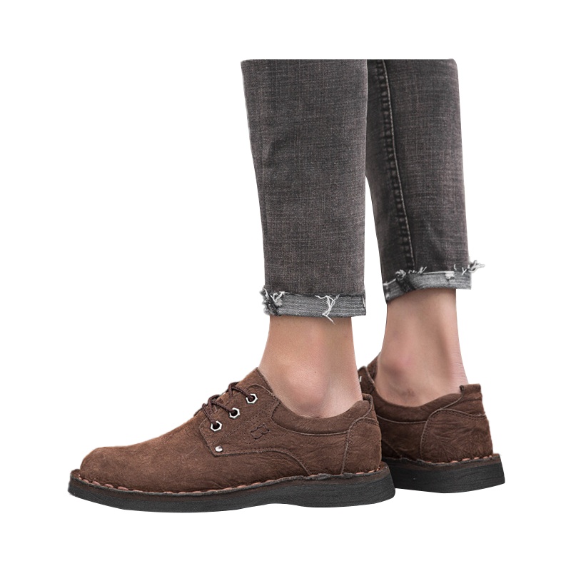 三极户外(Tripolar) TP651 户外春秋男士工装鞋头层牛皮大头鞋耐磨防滑时尚运动徒步休闲鞋