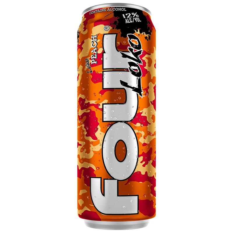 four loko四洛克预调鸡尾酒 洋酒 果酒 迷彩系列水蜜桃味695ml一罐装