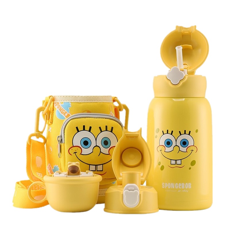 联名款口袋海绵宝宝(私人定制)杯具熊儿童保温杯带吸管儿童水杯316不锈钢内胆630mlBEDDYBEAR