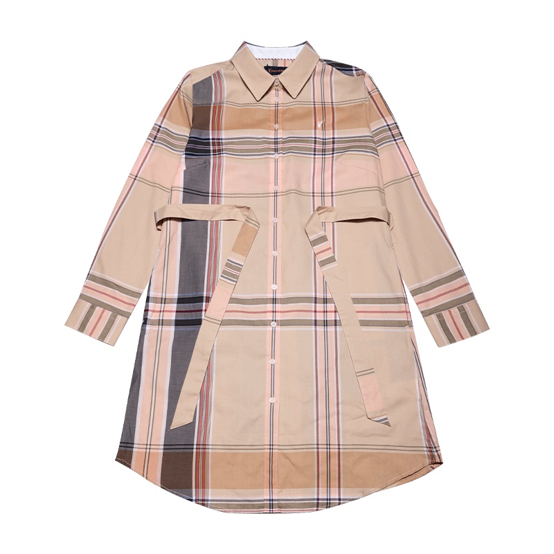 Polo Sport保罗女装格子衬衣连衣裙2021新款长袖衬衫裙11L261620