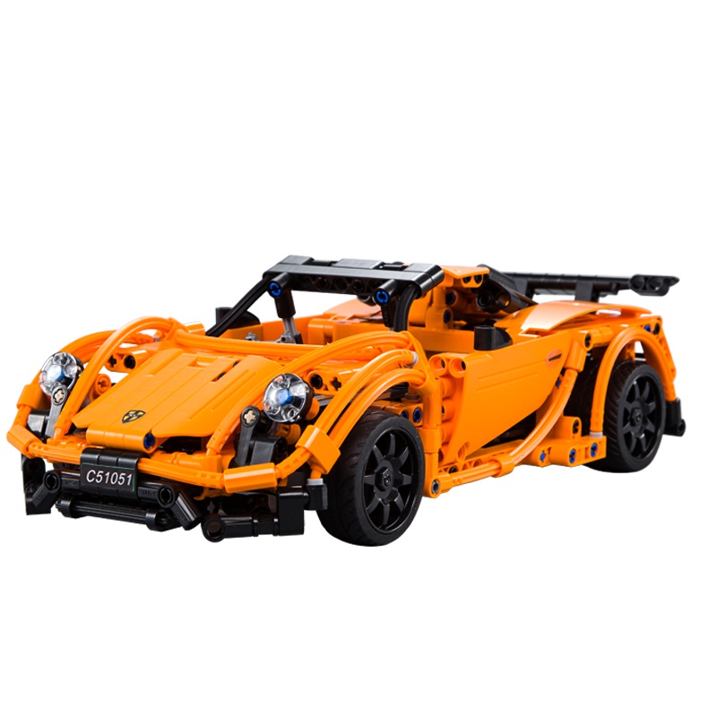 双鹰积木咔搭遥控积木车益智拼装拼插电动跑车6-10-12岁玩具男孩 C51051