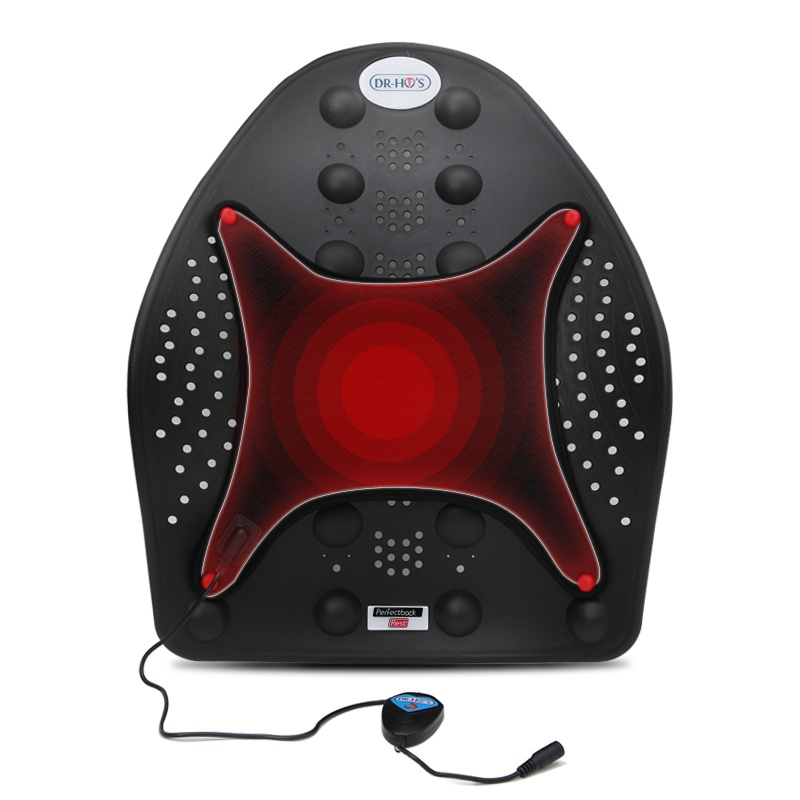 何浩明腰靠垫按摩器背部揉捏按摩垫疼腰椎牵引拉伸椅靠家用