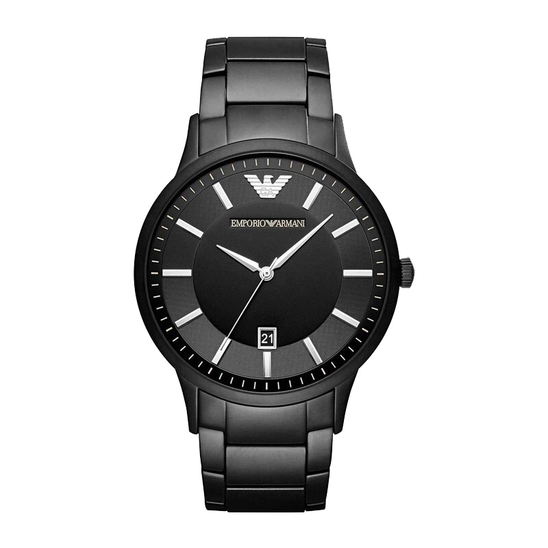 阿玛尼（Armani）手表 男士欧美简约时尚黑色石英手表 AR11184
