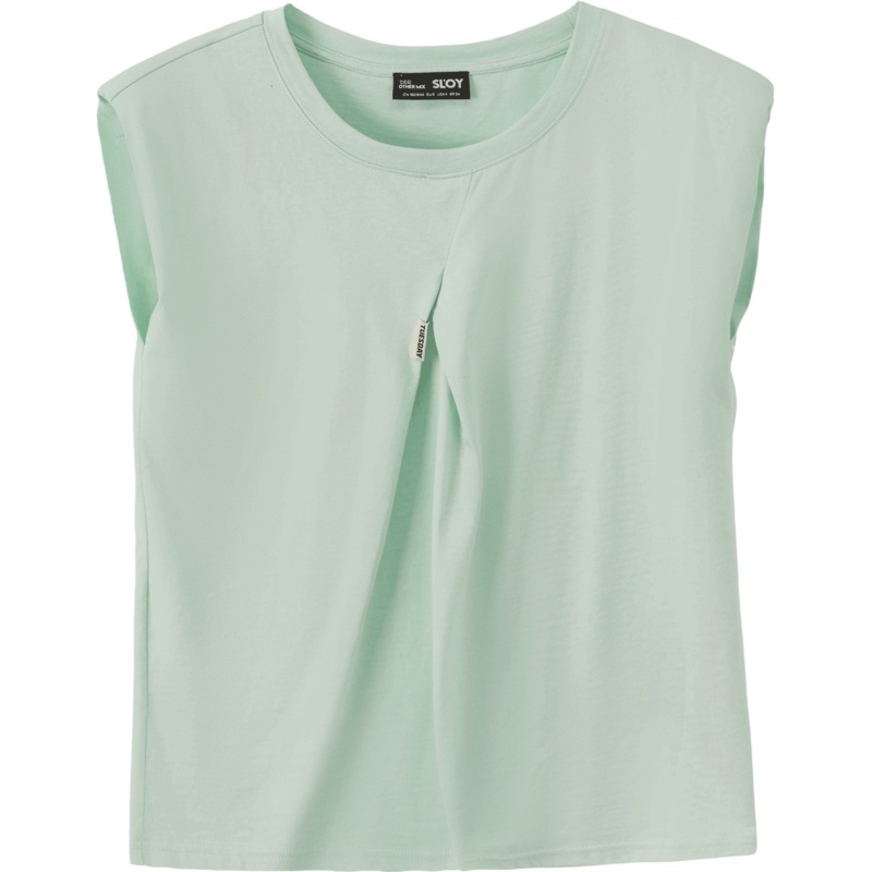 OtherMix奶昔小褶皱背心2021年夏季新款韩版小众ins无袖女式上衣