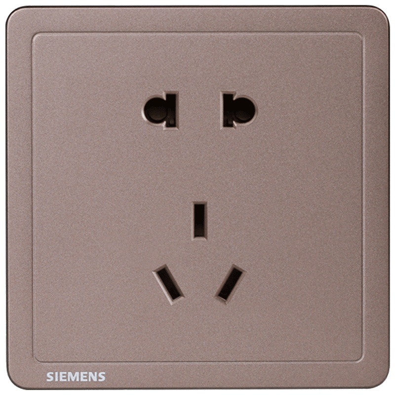 西门子(SIEMENS)开关插座面板致典曦金褐86型五孔USB空调16A 电源插座墙壁暗装