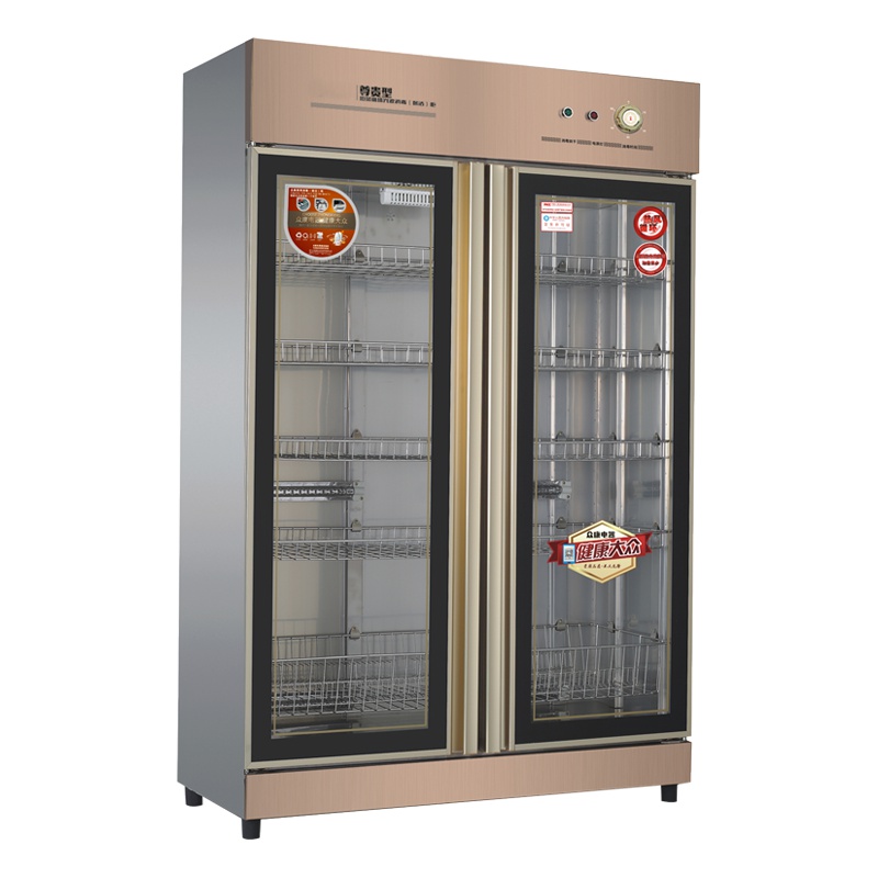 而派 餐具消毒柜商用 双门大容量立式餐饮饭店酒店食堂餐厅餐具茶杯保洁消毒碗柜 中温烘干臭氧消毒不锈钢柜