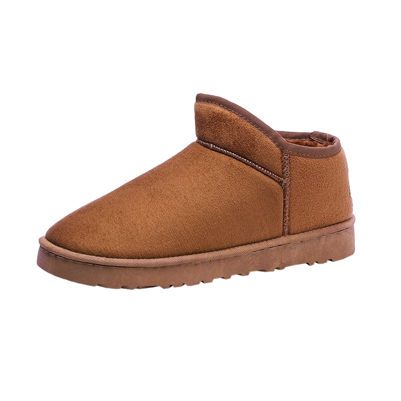 羊骑士户外雪地靴男2020冬季新款短筒靴棉鞋平底马丁靴女加绒靴男士靴子