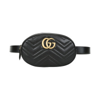 古驰 GUCCI 女士GG MARMONT系列 皮革胸包斜挎包腰包491294 DSVRT