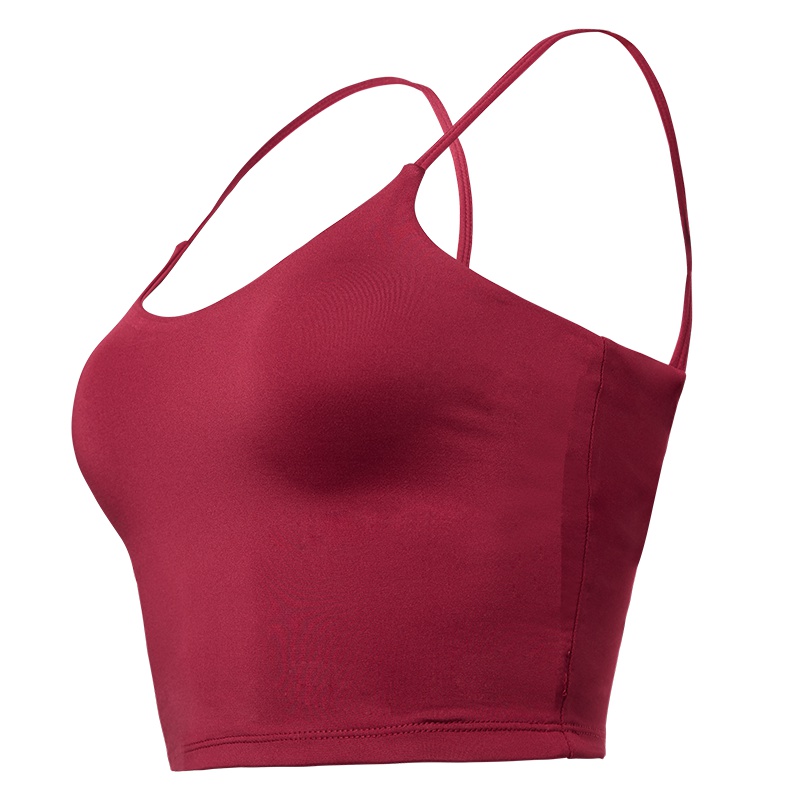 范斯蒂克运动内衣女夏跑步瑜伽吊带细肩性感背心外穿健身透气吸汗美背文胸