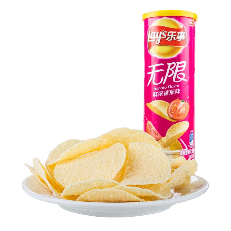 乐事 薯片桶装 104g番茄味
