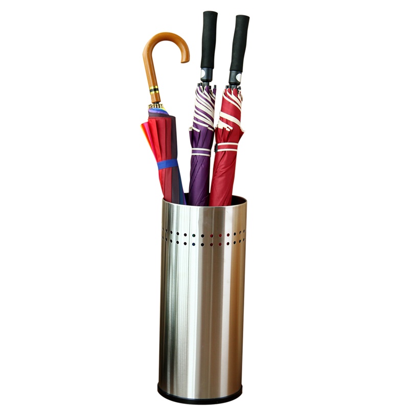 欧润哲 雨伞桶 不锈钢创意大号款 家用酒店大堂商场户外雨伞架收纳筒
