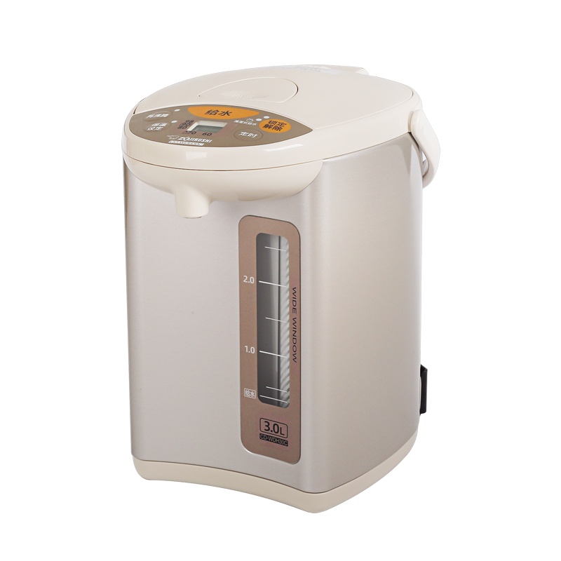 象印电热水瓶家用电水壶/烧水壶3L容量 五段保温电热水壶微电脑可定时CD-WDH30C-CM(米色)