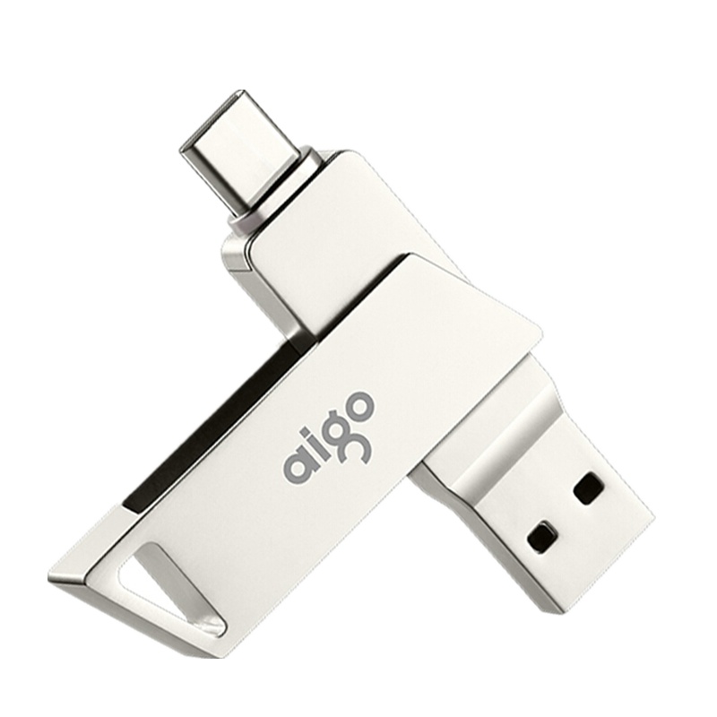 爱国者(AIGO) Type-C USB3.0 双接口 手机U盘U350 银色 64G