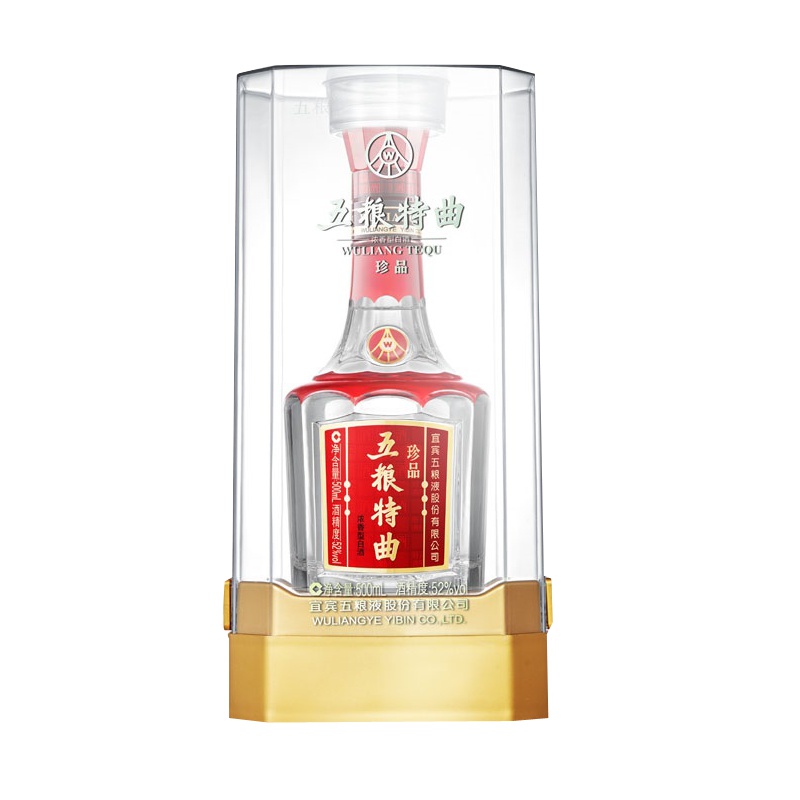 五粮液 股份出品 五粮特曲 珍品 52度 浓香型白酒 500ML单瓶装