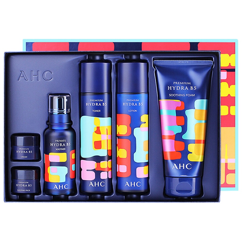 【SPA级水润宠爱】AHC B5玻尿酸 6件护肤套盒 补水保湿 面部护肤套装礼盒