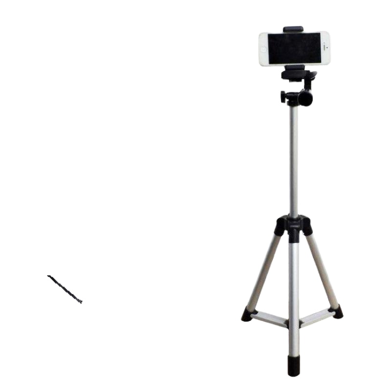 手机三脚架支架网红三角架卧室便携拍照拍摄视频懒人自拍户外桌面夹家用录像落地快手神器摄像架子 银色67cm+手机夹+收纳包