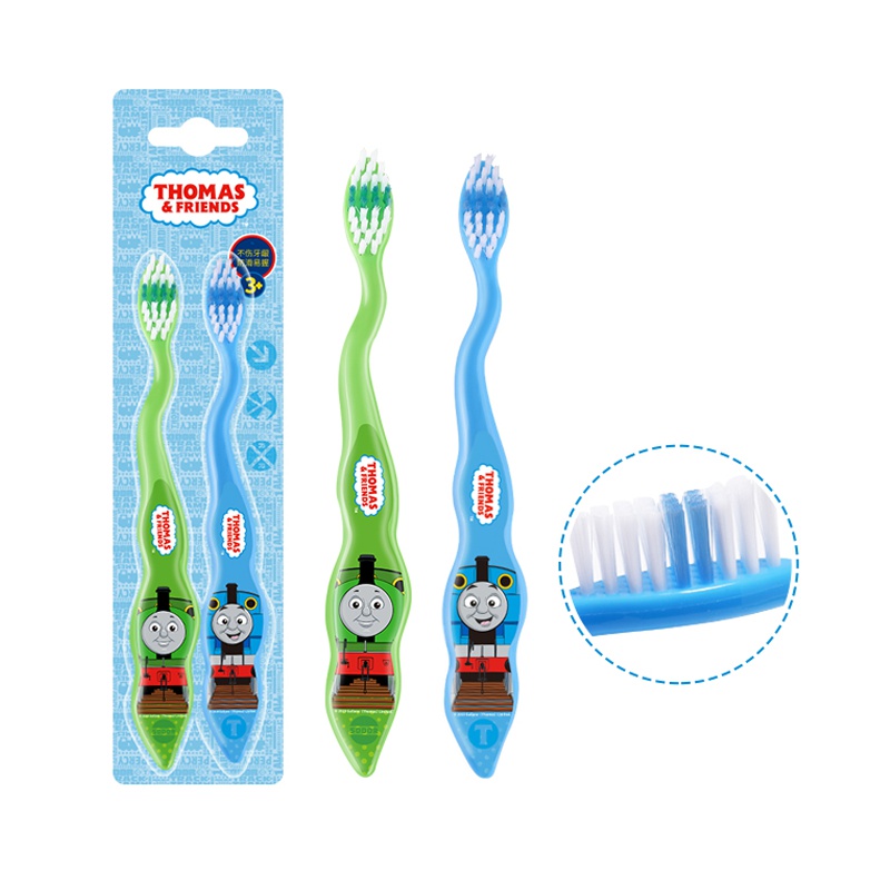 托马斯&朋友(Thomas&Friends)儿童牙刷超细软毛宝宝牙刷两只装