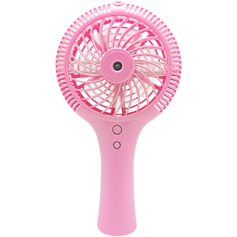 喷雾风扇便携式迷你清凉可充电手拿补水办公学生使用USB充电粉红色2200mAh
