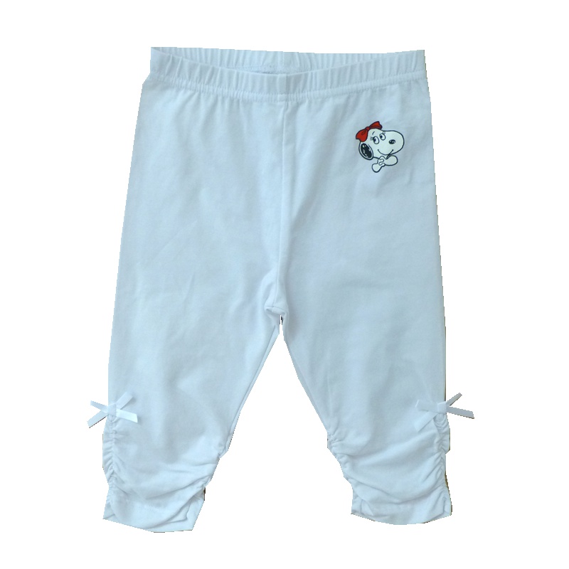 (SNOOPY)史努比童装专柜正品女童打底裤夏七分2-12岁童装夏装粉色安全裤子纯色薄款氨棉白色短裤90-140cm