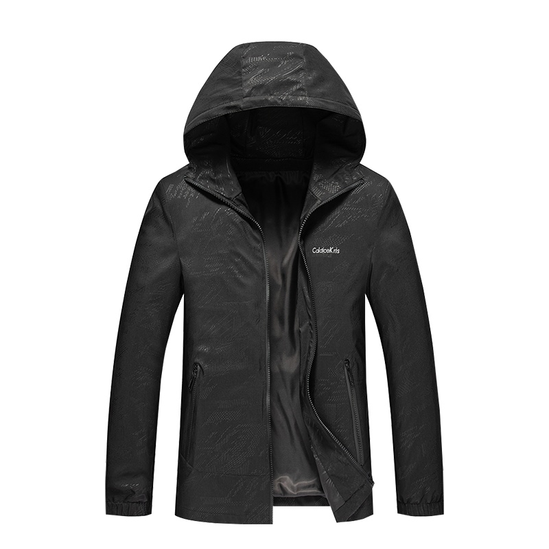 Caldicekris 2020新款卫衣夹克外套秋季男士连帽长袖休闲上衣