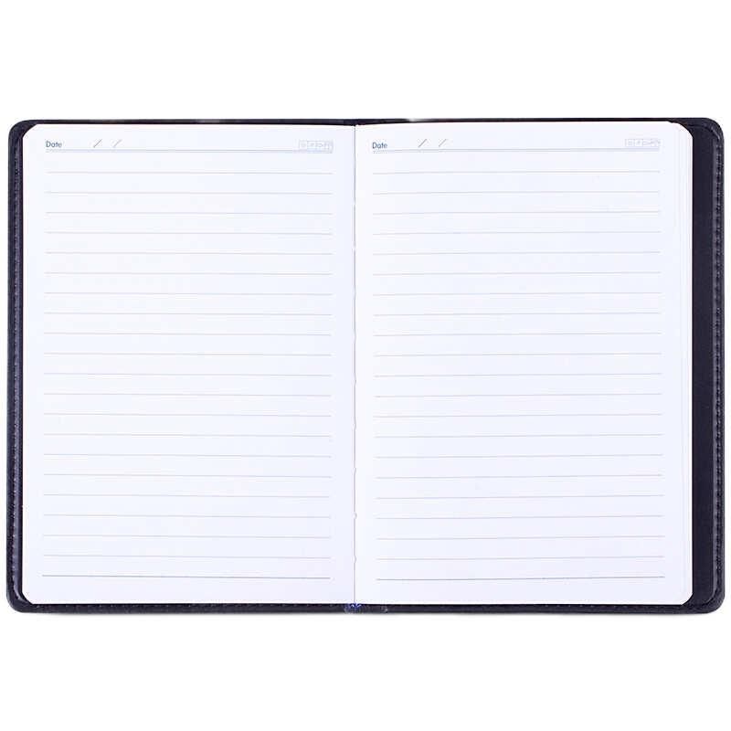 得力(deli) 7913记事本软皮本子 98页 48K(颜色随机) 黑色