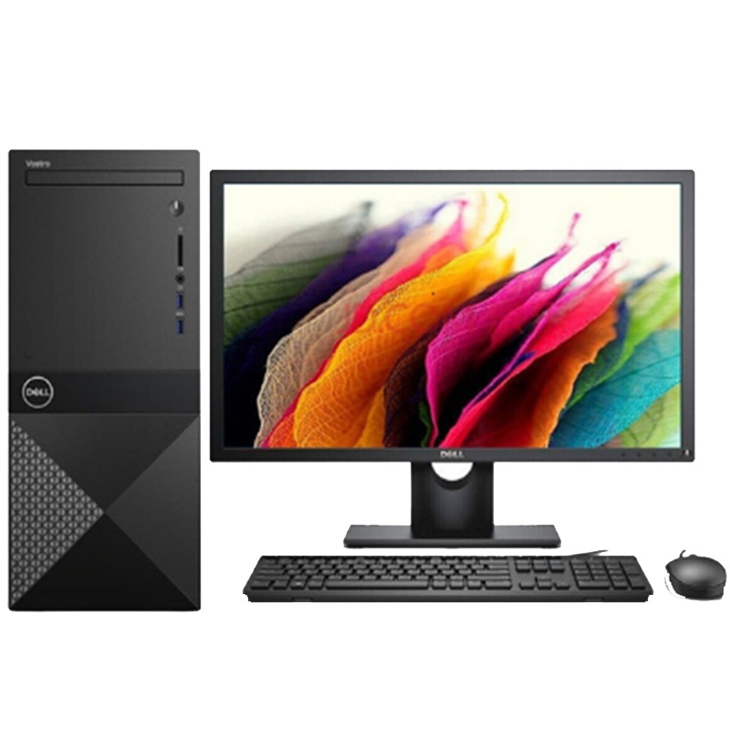 戴尔（DELL）成就3888 高性能 商用办公 台式机电脑 23.8英寸屏 定制（Intel i3-10100 8GB 1TB 集显 无光驱）