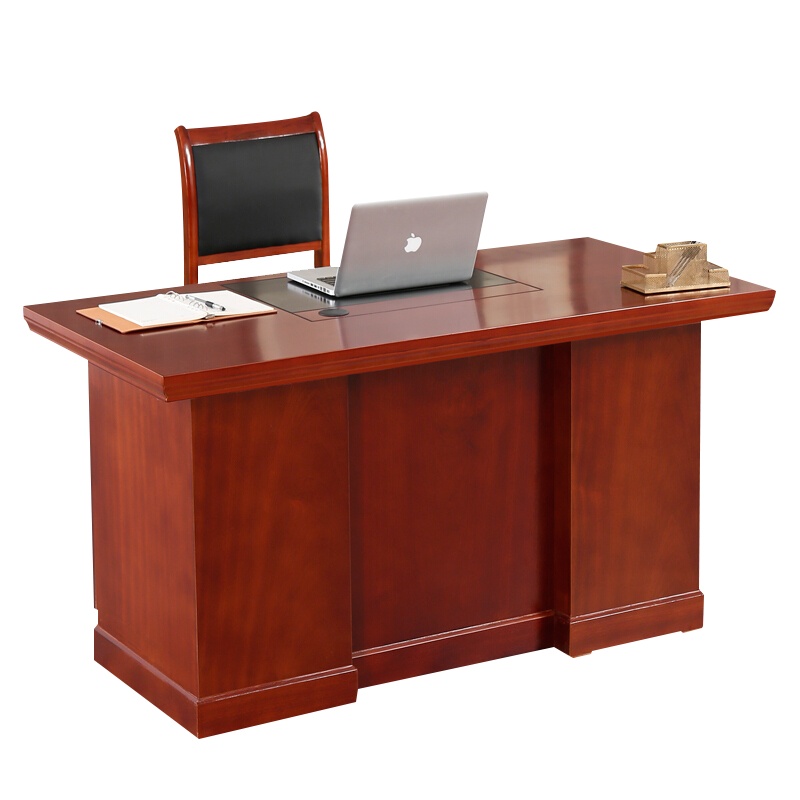 尔迈 办公桌老板桌经理桌油漆贴实木皮桌职员写字台 1.6米