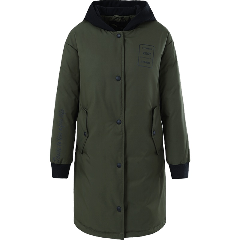 ERAL/艾莱依2018冬季新款假两件时尚印花羽绒大衣女617104146