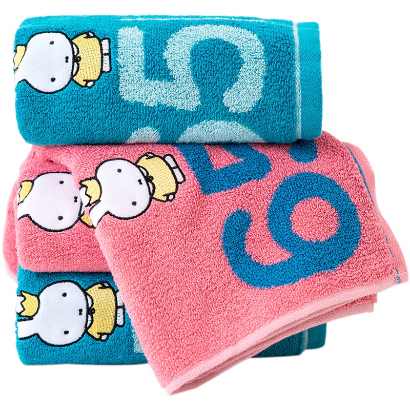 金号(KING SHORE)一等品纯棉洗面米菲加厚超强吸水洗脸洗澡家庭毛巾2条装