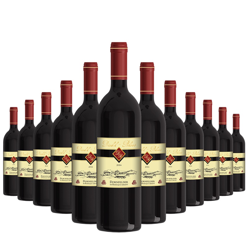 德国原瓶进口帝博利(DIEHL BLEES)葡萄酒莱茵黑森丹菲特橡木桶陈酿干红葡萄酒750ml*12 整箱装