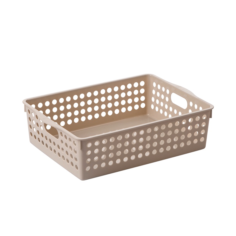 茶花收纳筐零食玩具收纳筐塑料桌面文具厨房化妆品整理储物筐收纳篮