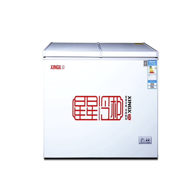 星星(XINGX)BD/BC-305EH 305升冰柜 冷柜 卧式大容量商用 冷藏冷冻转换单温柜 蝶门双层保温(白色)