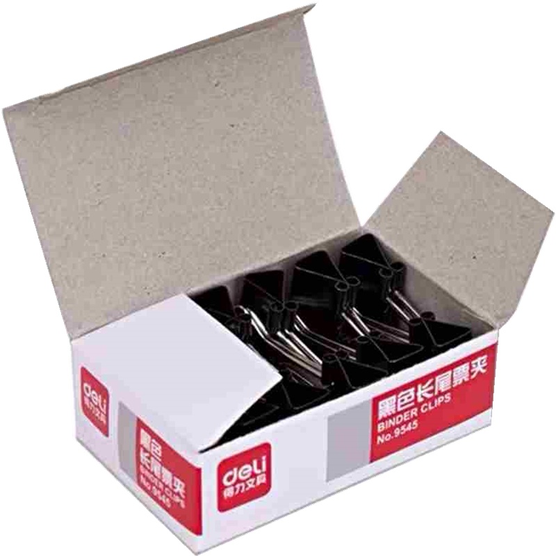 得力9545长尾夹(5盒/组) 3组起购
