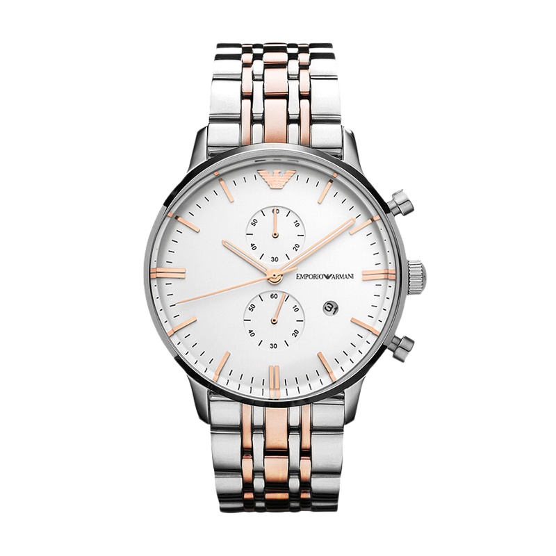 阿玛尼(Emporio Armani)男士时尚商务休闲石英表多功能男表 AR0399