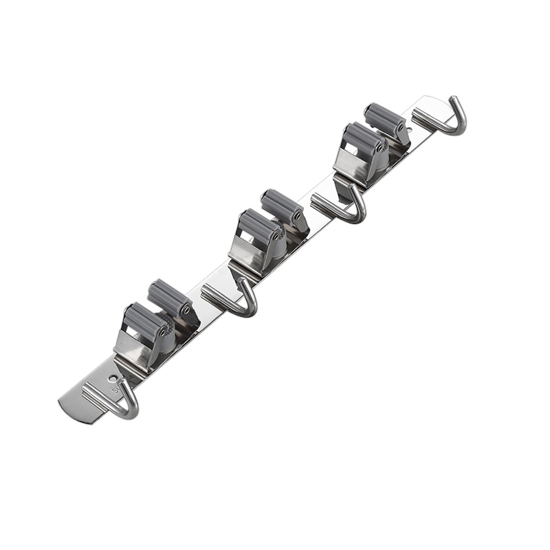 是尚 304不锈钢拖把架免打孔拖把夹 颜色随机