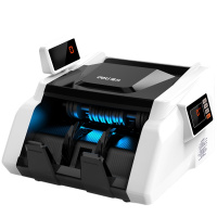 得力deli 33302S点钞机办公家用智能C类小型便携式双屏验钞机商用 智能语音台式点钱收银数钱机2019新币点验钞机