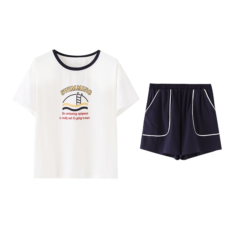 乌拉拉公主棉质弹力针织素色短袖套装W92K7258-W92K7158