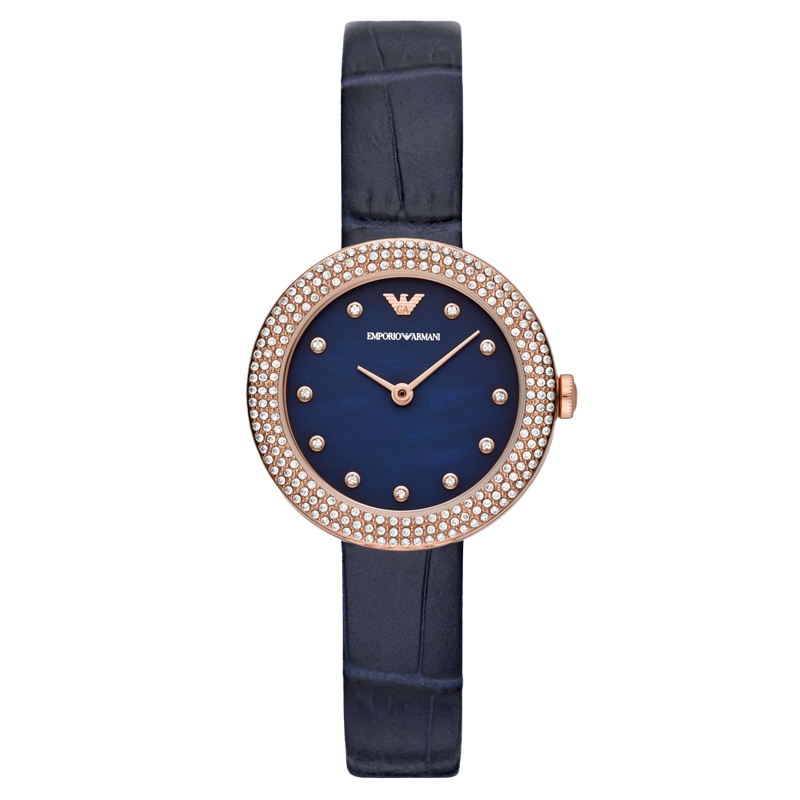 Armani阿玛尼ROSA系列 玫瑰小圆盘手表女款 小众气质轻奢石英表 生日礼物 送女友AR11434