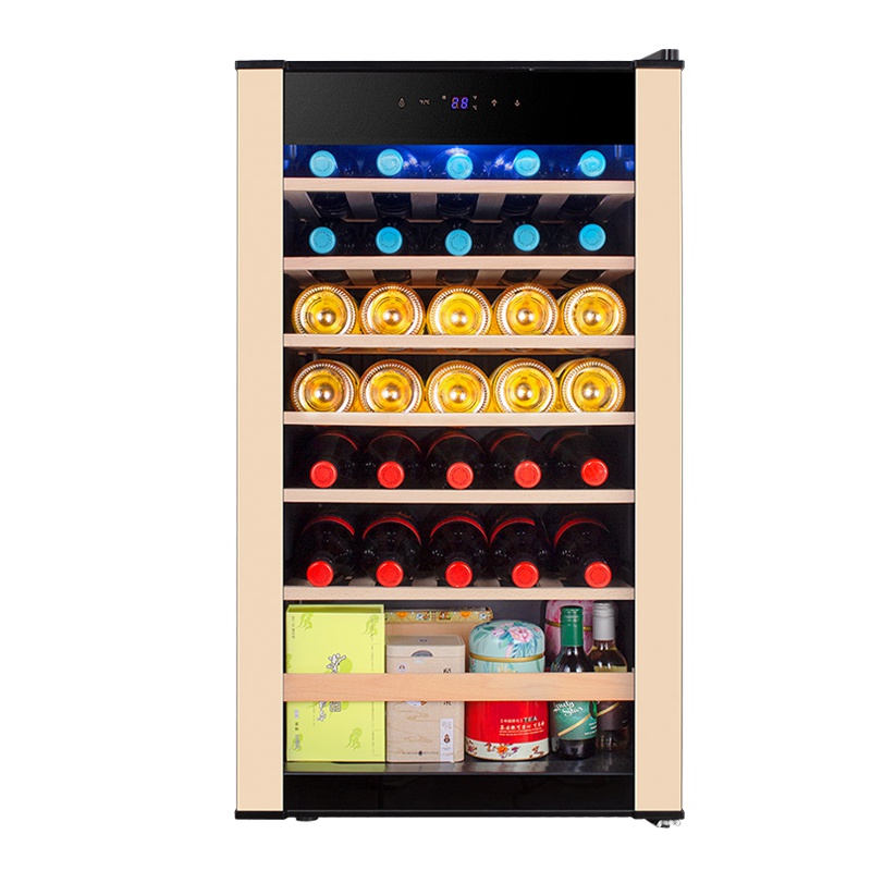 candor/凯得 JC-98E 压缩机红酒柜恒温酒柜 独立式红酒柜冰箱 茶叶柜 家用冰吧 33瓶装 95L