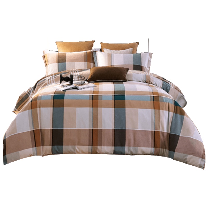 维科家纺秋冬简约全棉套件双人1.8米秋冬保暖磨毛四件套被套