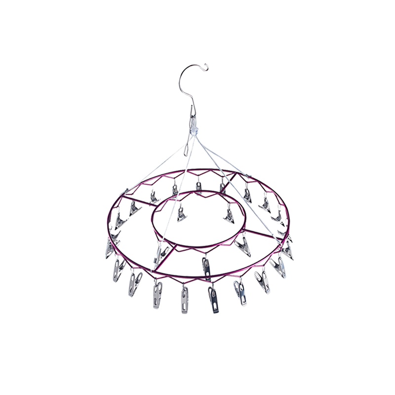 HOUYA好雅 衣架26夹金属耐用晒衣架防风晒晾衣架不锈钢夹子夹子