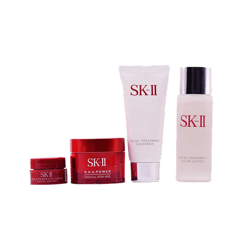 【国内专柜版】SK-II 护肤体验4件组体验装（护肤洁面霜20g+清莹嫩肤露30ml+大眼眼霜2.5g+大红瓶15g）